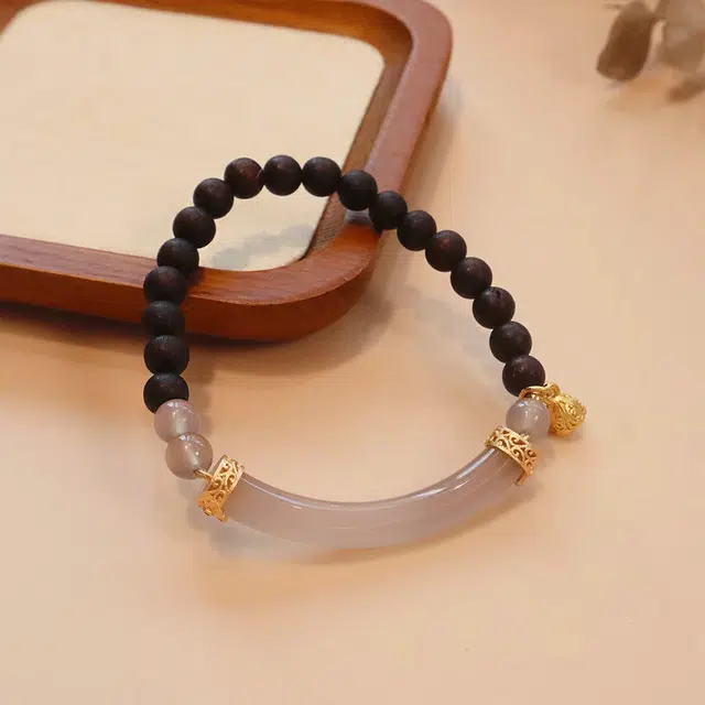 【甄选高品质】 金师傅 莲蓬串珠半镯 好运莲莲时来运转 新中式古风气质禅意气质简约百搭小众好运 檀木 手串 男女同款情侣款