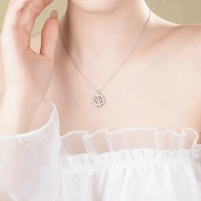 【S999银|甄选高品质】 金师傅 三生有杏锁骨链 银杏叶小幸运 浪漫森系梦幻气质韩系甜美可爱简约百搭小众高级#好运 琉璃 项链 女款