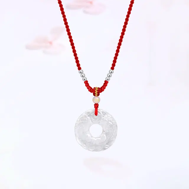 【S990纯银|甄选高品质】 金师傅 貔貅平安扣吊坠 招财纳福万事如意平安喜乐 新中式国潮复古气质简约百搭高级 玉髓 项链 男女同款情侣款