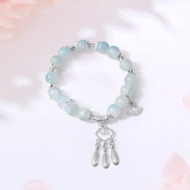 【甄选高品质】 金师傅 蝴蝶平安流苏串珠 吉祥如意 平安喜乐 时来运转新中式国潮复古气质百搭小众高级#好运 琉璃 手串 男女同款情侣款