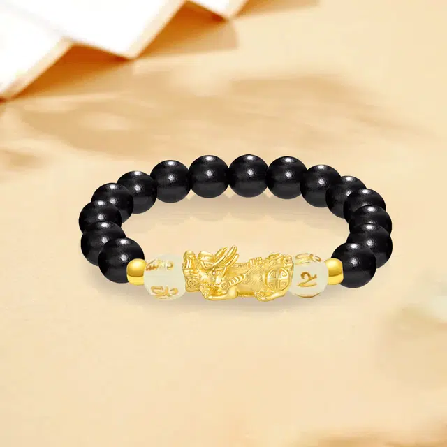 金师傅 六字箴言貔貅 新中式复古 招财纳福 黑檀 手串 男女同款情侣款