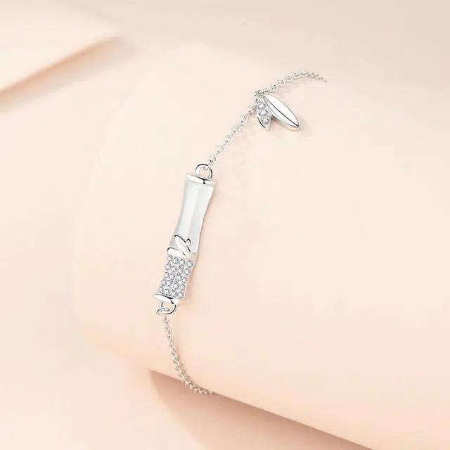 【S999纯银|甄选高品质】 金师傅 平安锁套装 招财纳福竹韵 节节高升平安喜乐新中式精致气质优雅清冷小众轻奢高级 玻璃猫眼 项链 女款