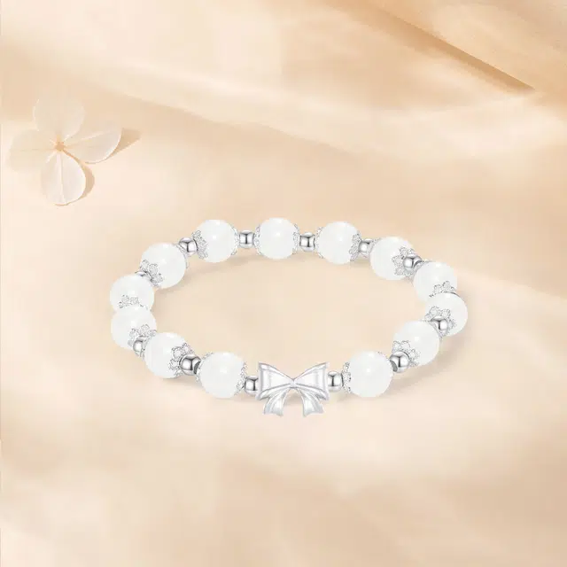 金师傅 在逃蝴蝶结花瓣 转运珠财源滚滚轻奢小众日常佩戴 四季发财 白玉菩提 手串 男女同款情侣款