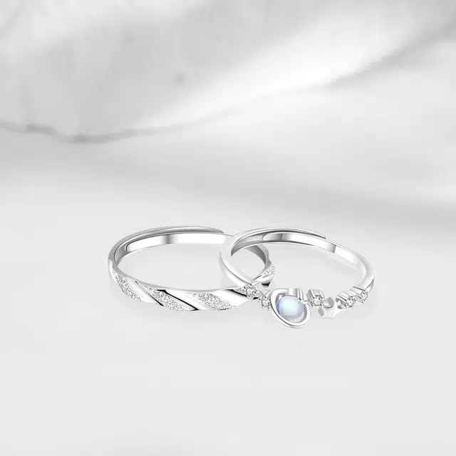 【精选高品质】 金师傅 爱意永恒对戒 莫比乌斯幻彩星球 浪漫时尚精致气质简约百搭 小众轻奢设计高级#好运 玻璃猫眼 戒指 男女同款情侣款