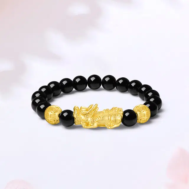 金师傅 招财纳福貔貅套装 时来运转佛珠 新中式禅意复古民族气质简约文玩盘玩#好运 檀木 手串 男女同款情侣款