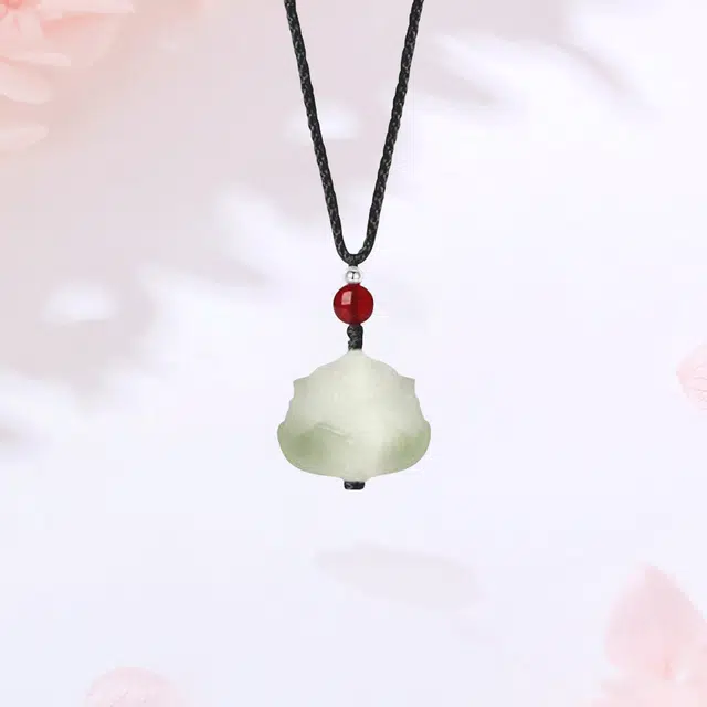 【S999足银|甄选高品质|有钱花】 金师傅 好运莲莲系列套装 平安喜乐招财纳福新中式国潮气质优雅百搭高级 白玉菩提 项链 男女同款情侣款
