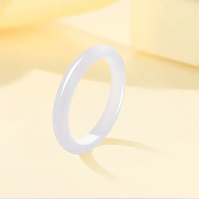 【高品质】 金师傅 珠宝 玛瑙青山黛白月光  新中式国潮汉服设计旗袍古香古色 清爽冰透显白水润 玉髓 玉石手镯 女款 闺蜜同款 情人送礼