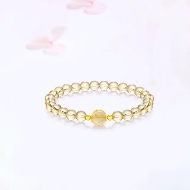 【财运亨通】 金师傅 时来运转 招财纳福 财源广进新中式国潮气质百搭 小众轻奢设计高级感#好运天然 黄水晶 手串 男女同款情侣款