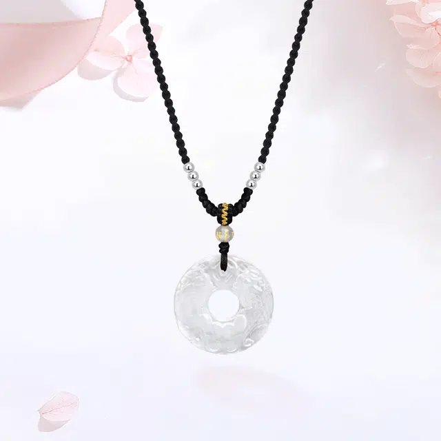 【S990纯银|甄选高品质】 金师傅 貔貅平安扣吊坠 招财纳福万事如意平安喜乐 新中式国潮复古气质简约百搭高级 玉髓 项链 男女同款情侣款