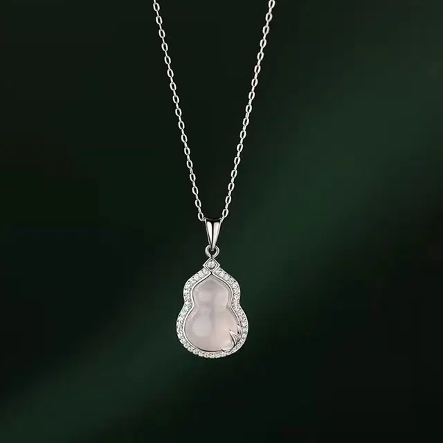 【买一赠一|S999足银|精选高品质】 金师傅 福禄双全吊坠 竹叶葫芦福气满满招财纳褔万事如意 新中式国潮优雅气质#好运 琉璃 项链 女款