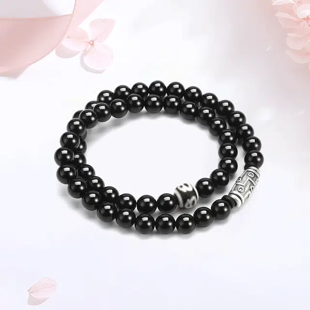 【S999足银|招财转运】 金师傅 九眼天珠双圈 时来运转前程似锦 藏族中式护身平安气质简约百搭民族风小众高级 玛瑙 手串 男女同款情侣款
