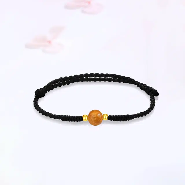 【精选高品质】 金师傅 一心一意转运珠 时来运转新中式国潮气质简约百搭小众轻奢设计高级感#好运 桃木 手绳 男女同款情侣款