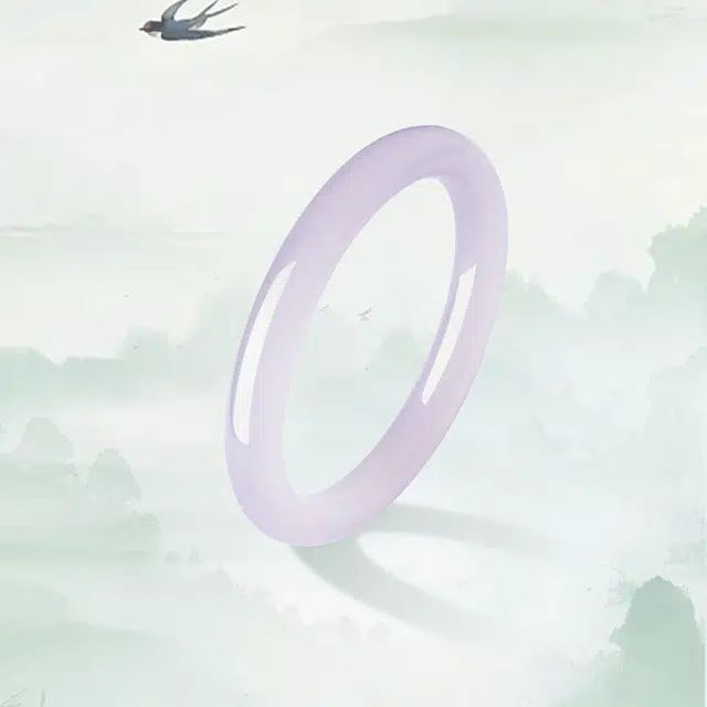 金师傅 芋泥波波冰透 新中式轻奢紫罗兰国潮古风 冷清感 玉镯汉服旗袍 玛瑙 手镯 女款