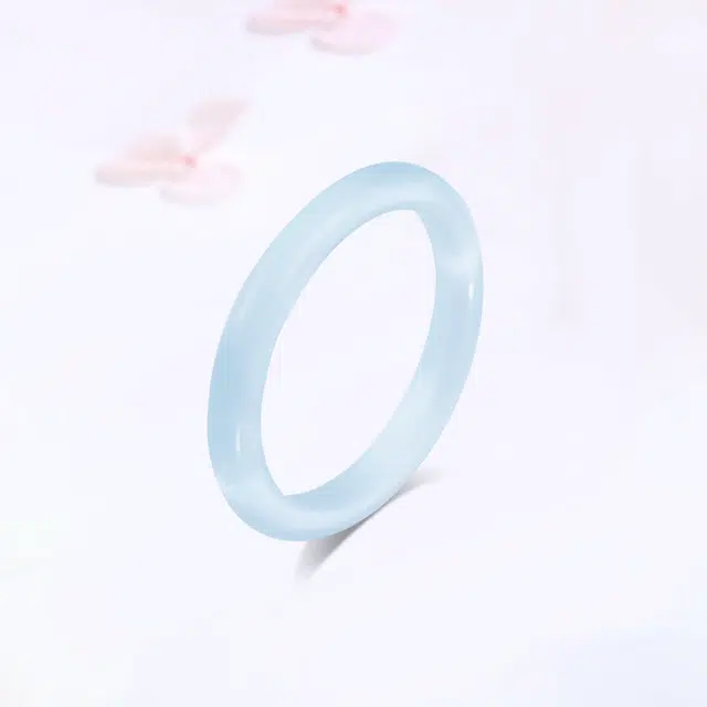【精选高品质】 金师傅 满天星冰冰蓝叠戴手饰 一步一响美人镯新中式国潮气质白月光清冷优雅百搭 小众轻奢设计高级 玻璃猫眼 手镯 女款