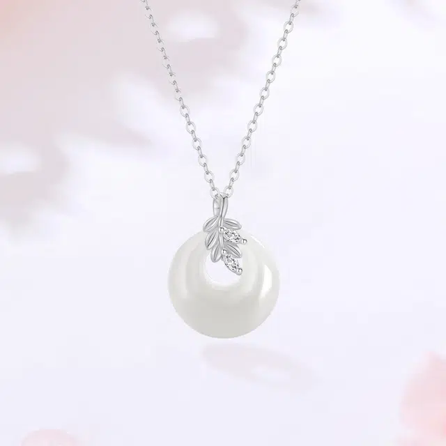 【S925银|甄选高品质】 金师傅 穗穗平安锁骨链 平安喜乐麦穗 新中式国潮气质优雅简约清冷百搭 小众轻奢高级#好运 玉髓 项链 女款
