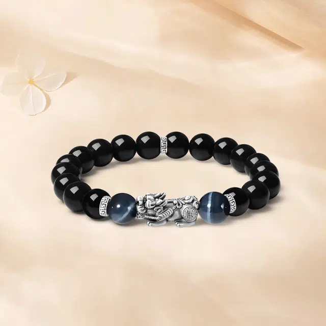 【S999足银|甄选高品质】 金师傅 鹰眼貔貅串珠 财运亨通时来运转新中式复古气质百搭高级 菩提根 手串 男女同款情侣款