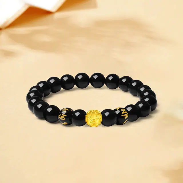 【999金珠|限量赠·最佳爸爸证|高品质】 金师傅 六字箴言金钱珠 招财纳福财运亨通时来运转新中式国潮高级 玛瑙 手串 男女同款情侣款