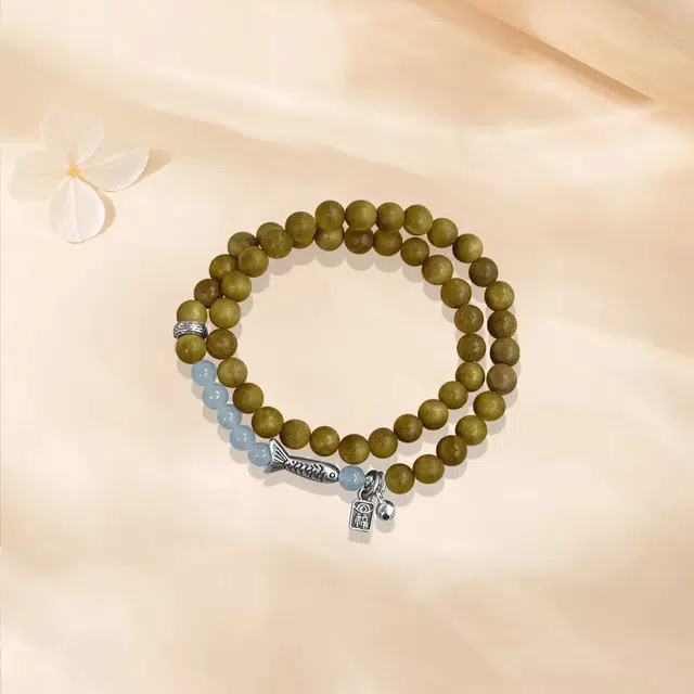 【甄选高品质|福财有鱼】 金师傅 上岸锦鲤串珠 前程似锦时来运转 学业事业顺利新中式国潮复古民族禅意文玩 鸡翅木 手串 男女同款情侣款