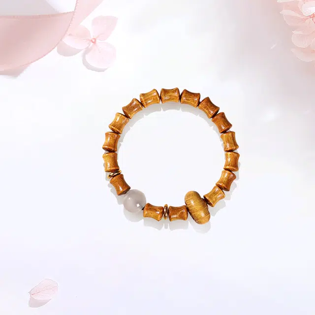【甄选高品质】 金师傅 节节高升 上岸转运前程似锦事业学业顺利跑环平安扣中式国潮复古禅意民族文玩盘玩 花梨木 手串 男女同款情侣款