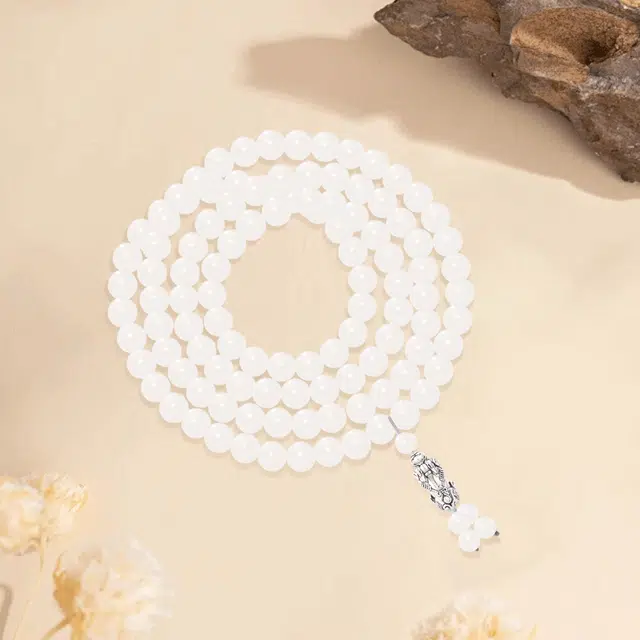 【S999纯银】 金师傅 复古貔貅叠戴串珠 新中式多圈 文玩名族风小众高级设计感 白玉菩提 足银手串 男女同款情侣款