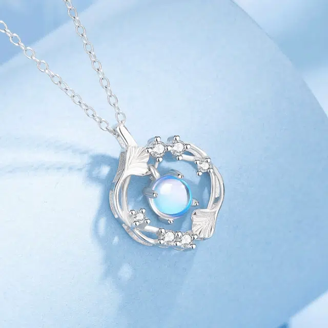 【S999银|甄选高品质】 金师傅 三生有杏锁骨链 银杏叶小幸运 浪漫森系梦幻气质韩系甜美可爱简约百搭小众高级#好运 琉璃 项链 女款