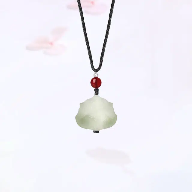【S999足银|甄选高品质|有钱花】 金师傅 好运莲莲系列套装 平安喜乐招财纳福新中式国潮气质优雅百搭高级 白玉菩提 项链 男女同款情侣款