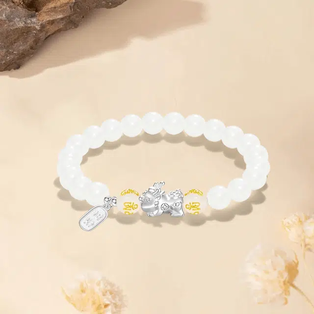 【S999纯银|甄选高品质】 金师傅 招财纳福系列套装 福牌貔貅新中式国潮气质简约百搭 小众轻奢高级 菩提子/菩提籽 手串 男女同款情侣款