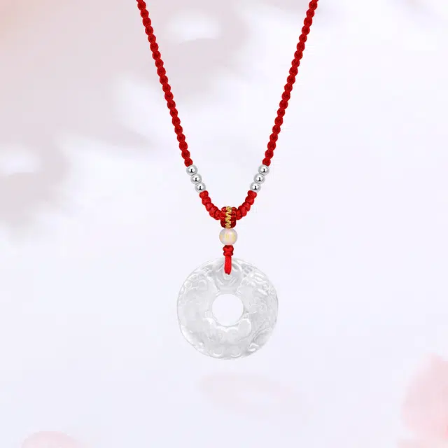 【S990纯银|甄选高品质】 金师傅 貔貅平安扣吊坠 招财纳福万事如意平安喜乐 新中式国潮复古气质简约百搭高级 玉髓 项链 男女同款情侣款