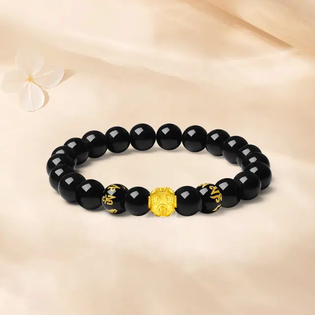 【999金珠|限量赠·最佳爸爸证|高品质】 金师傅 六字箴言金钱珠 招财纳福财运亨通时来运转新中式国潮高级 玛瑙 手串 男女同款情侣款