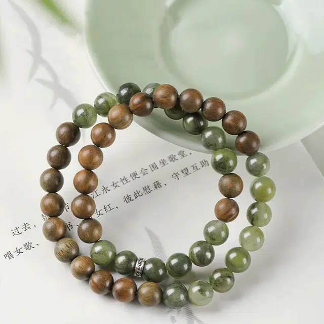【甄选高品质】 金师傅 温柔如玉双圈串珠 时来运转素圈佛珠新中式古风禅意气质简约文玩盘玩#好运 鸡翅木 手串 男女同款情侣款