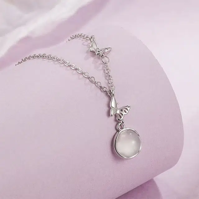 【甄选高品质】 金师傅 吉祥如意套装 灵动蝴蝶福袋 万事如意招财纳福新中式国潮高级简约百搭#好运 玉髓 项链 男女同款情侣款