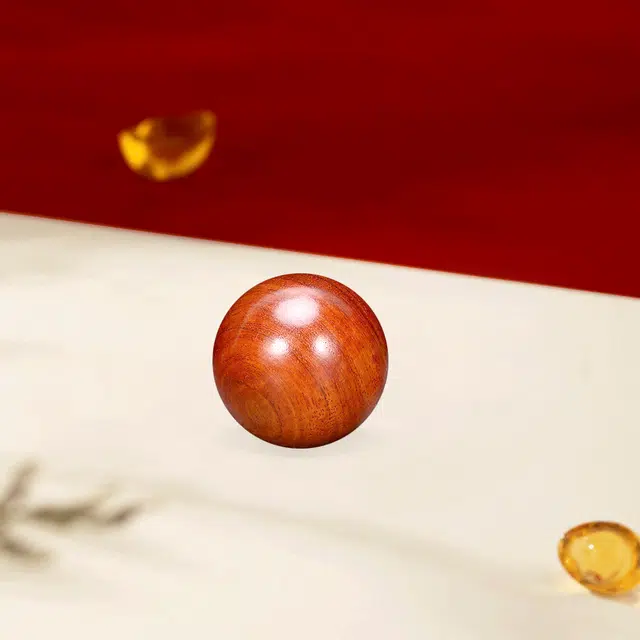 【甄选收藏级】 金师傅 新中式国潮国风 手球手握盘玩手转 精品顺纹檀香木 佛珠素球 花梨木 木作把件 男女同款情侣款