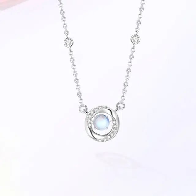 【高品质】 金师傅 莫比乌斯锁骨链 无限爱意跳动的心 浪漫梦幻时尚精致气质优雅甜美 小众轻奢设计高级#好运 玻璃猫眼 项链 女款