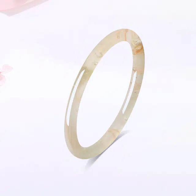 【甄选高品质】 金师傅 杨玉环气泡美人镯 新中式国潮气质典雅大方汉服旗袍清冷感渐变 小众轻奢设计高级感#好运 玻璃猫眼 玉石手镯 女款