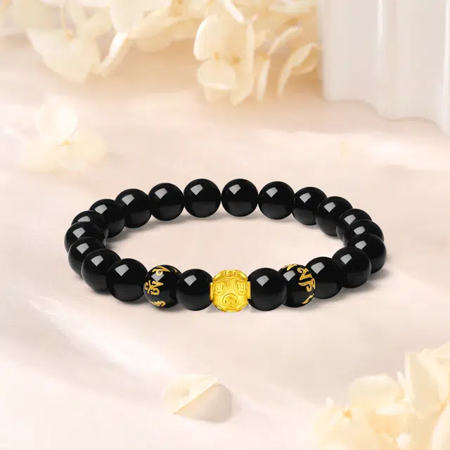 【999金珠|限量赠·最佳爸爸证|高品质】 金师傅 六字箴言金钱珠 招财纳福财运亨通时来运转新中式国潮高级 玛瑙 手串 男女同款情侣款