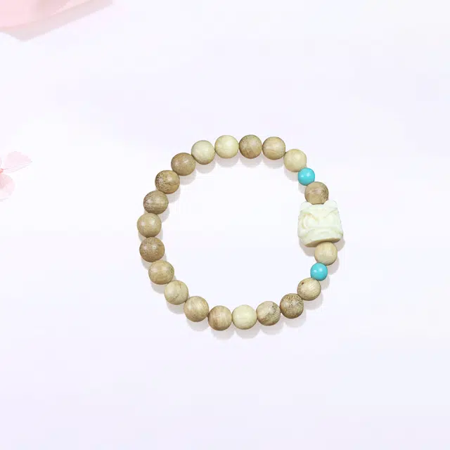 【高品质】 金师傅 狮来运转套装 素圈佛珠新中式禅意复古民族气质简约文玩盘玩 小众日常百搭高级#好运 檀木 手串 男女同款情侣款