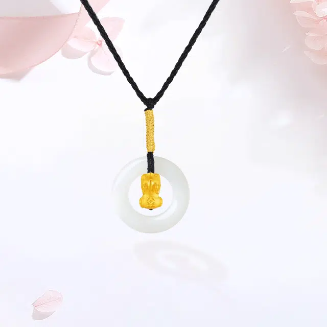 【招财纳福】 金师傅 平安扣套装 貔貅铃铛 财运亨通时来运转新中式国潮气质简约百搭#好运 菩提根 项链 男女同款情侣款