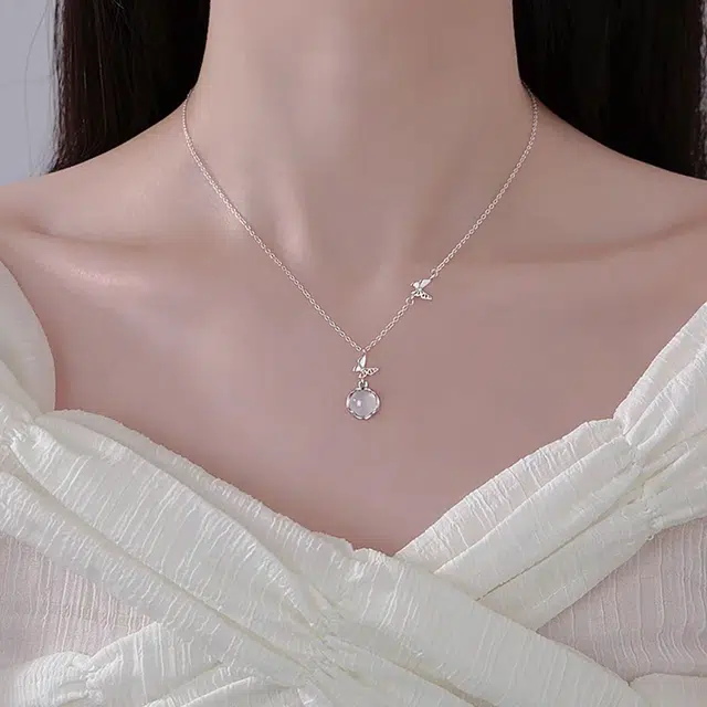 【精选高品质】 金师傅 羽你相伴 天使之羽吊坠 跳动的心梦幻森系浪漫 气质优雅甜美简约百搭 小众轻奢设计高级#好运 玻璃猫眼 项链 女款