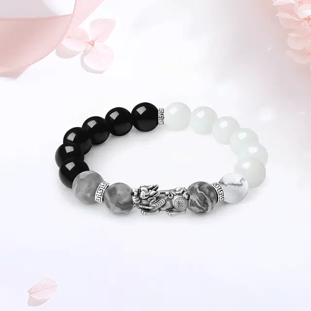 【S999银|甄选高品质】 金师傅 招财纳福系列 貔貅平安扣财运亨通 时来运转吞金兽新中式国潮气质简约#好运 白玉菩提 项链 男女同款情侣款