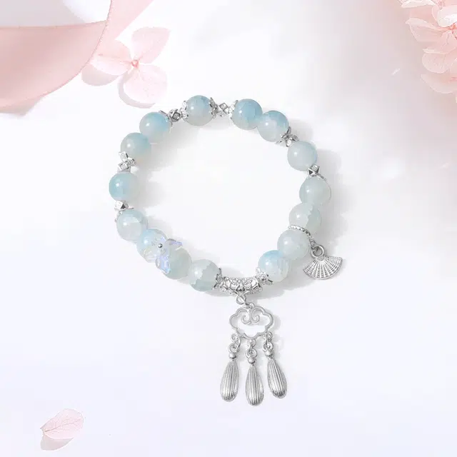 【甄选高品质】 金师傅 蝴蝶平安流苏串珠 吉祥如意 平安喜乐 时来运转新中式国潮复古气质百搭小众高级#好运 琉璃 手串 男女同款情侣款