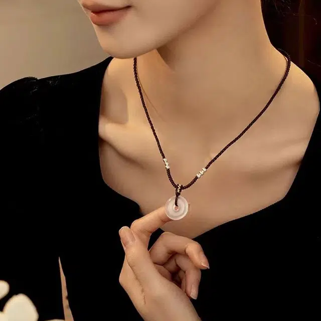 金师傅 永恒之心 玉髓 项链 男女同款情侣款