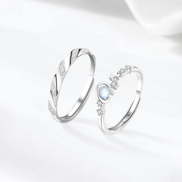 【精选高品质】 金师傅 爱意永恒对戒 莫比乌斯幻彩星球 浪漫时尚精致气质简约百搭 小众轻奢设计高级#好运 玻璃猫眼 戒指 男女同款情侣款