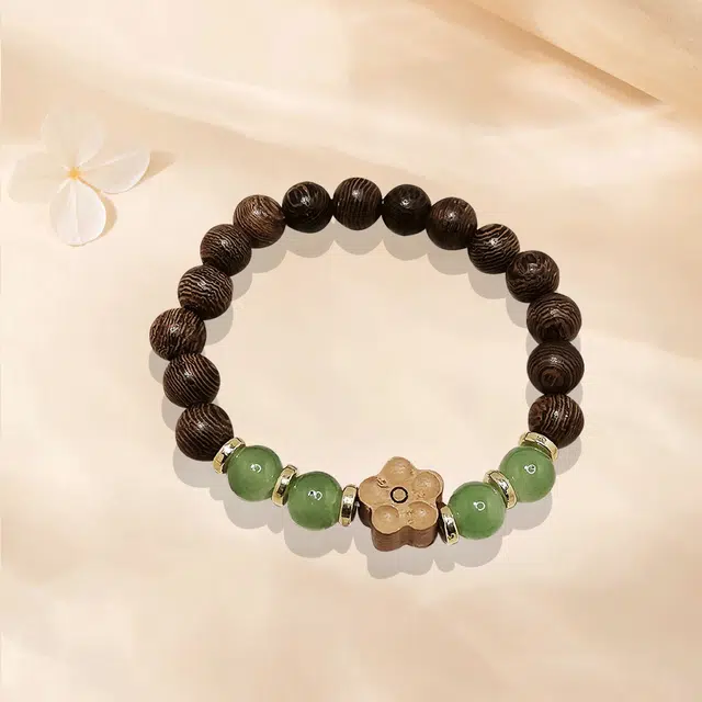【甄选高品质】 金师傅 招财转运系列  桃花围巾猫咪多巴胺萌趣可爱 财源滚滚 新中式国潮民族风小众高级 鸡翅木 手串 男女同款情侣款