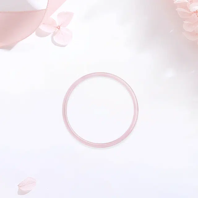 【精选高品质】 金师傅 樱花粉平安锁套装手链 万事如意长命锁 新中式国潮古风气质优雅百搭 小众轻奢设计高级感#好运 玻璃猫眼 手镯 女款