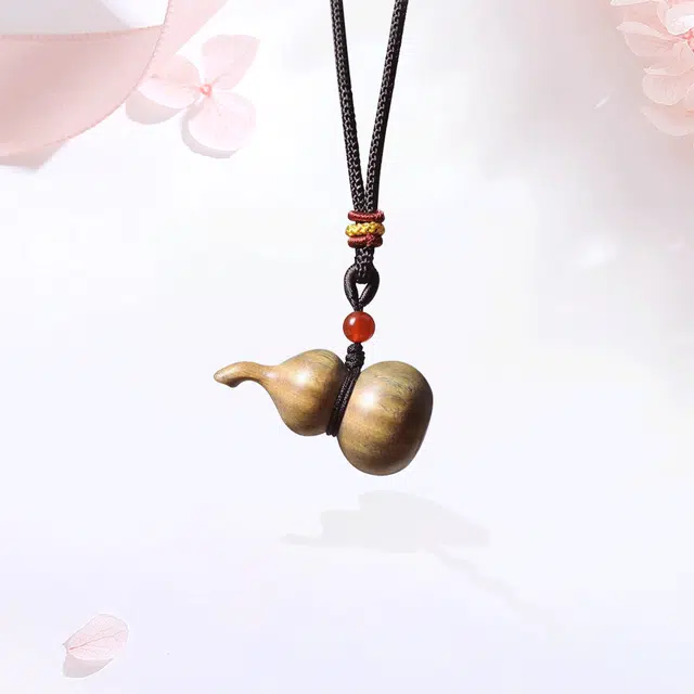 【招财转运|甄选高品质】 金师傅 葫芦吊坠 福禄双全招财纳福 中式国潮气质禅意简约文玩盘玩创意平安转运#好运 绿檀 项链 男女同款情侣款