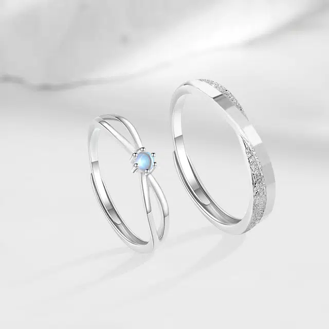 【高品质】 金师傅 钟爱久久对戒 浪漫莫比乌斯幻彩时尚精致气质简约百搭 小众轻奢设计#好运可调节 合金 戒指 男女同款情侣款