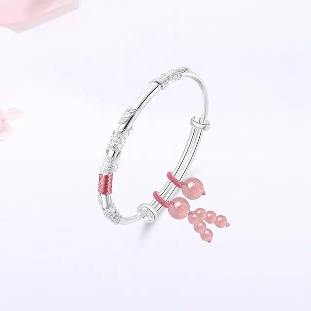 【S999足银|高品质|蝴蝶玄学】 金师傅 繁花似锦 新中式国潮气质色系梦幻感小清新 小众轻奢高级#好运 合金 手镯 女款