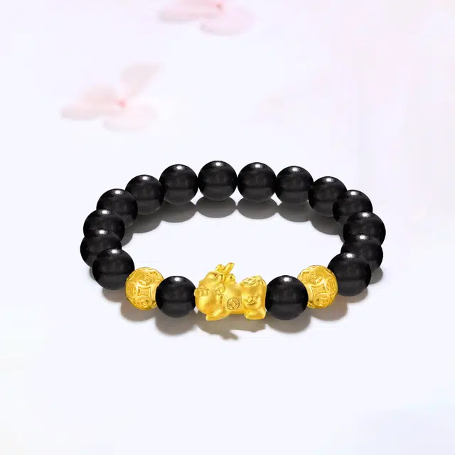 【S999足银|甄选高品质】 金师傅 招财纳福貔貅系列 财运亨通时来运转 新中式国潮气质简约百搭 小众轻奢高级 檀木 手串 男女同款情侣款