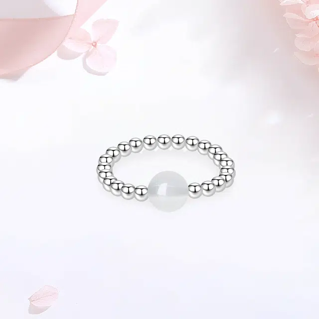 金师傅 莲花珠光 好事莲莲 时来运转新中式国潮简约百搭 典雅气质大方小众轻奢高级 玉髓 戒指 女款