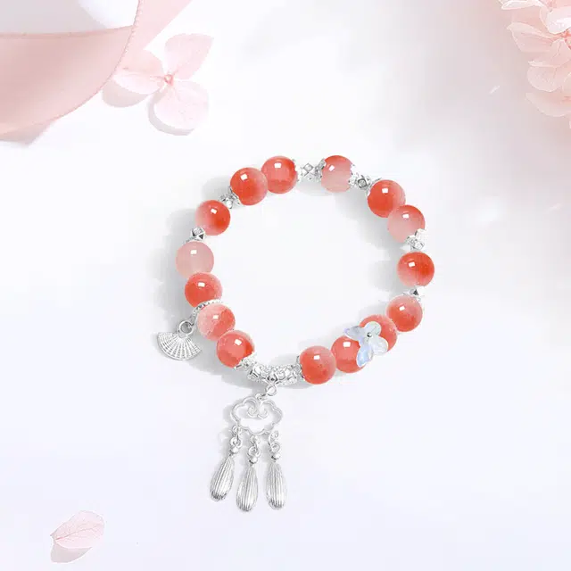 【甄选高品质】 金师傅 蝴蝶平安流苏 平安喜乐 万事如意时来运转 新中式国潮气质简约百搭 小众轻奢高级#好运 琉璃 手串 女款
